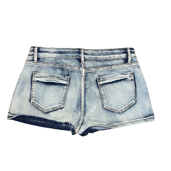 Y2K 90s Denim Mini Skort Mini Skirt With Shorts Vintage Size Large - Picture 6 of 7